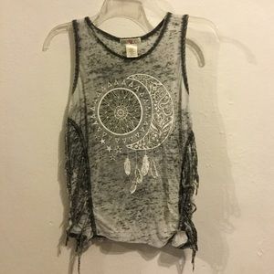 Gray Kandy Kiss sun and moon tank top